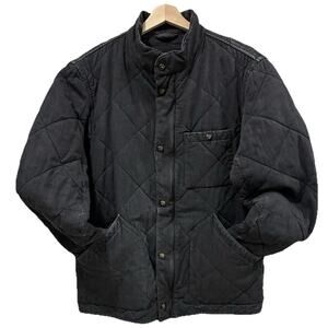 J Crew Outerwear Diamond Quilted SUSSEX Jacket Gray Mens M Zip Snap PrimaLoft